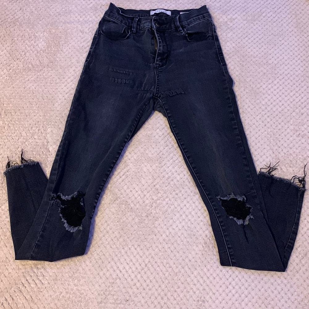 Black ripped jeans